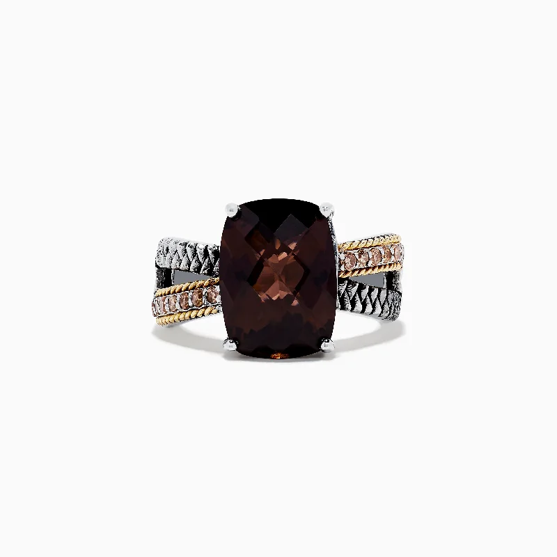 Stunning Jewelry Pieces At The Lowest Prices Ever Special Offer For You 925 Sterling Silver & 18K Gold Smokey Quartz and Diamond Ring Stunning Jewelry Pieces At The Lowest Prices Ever Special Offer For You 925 Sterling Silver & 18K Gold Smokey Quartz and Diamond Ring