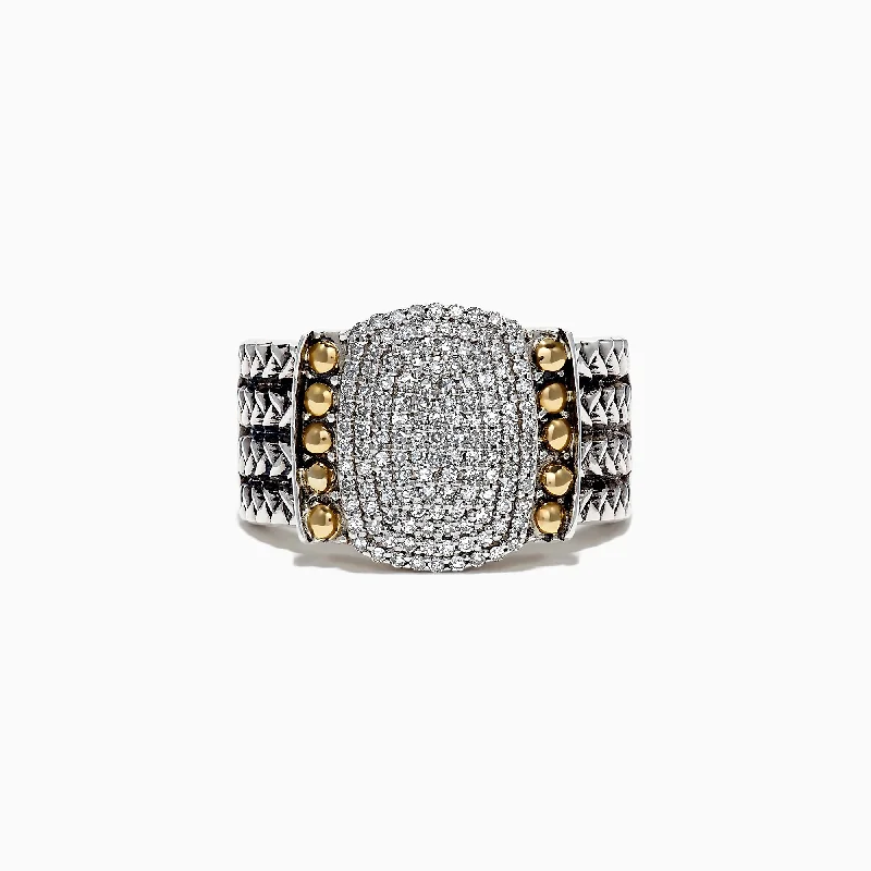 Everyday Jewelry Essentials Now On Sale Embrace New Fashion 925 Sterling Silver and 18K Yellow Gold Diamond Ring, 0.39 TCW Everyday Jewelry Essentials Now On Sale Embrace New Fashion 925 Sterling Silver and 18K Yellow Gold Diamond Ring, 0.39 TCW