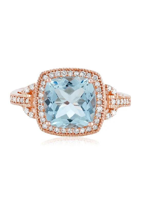Timeless Jewelry Styles At Wallet-Friendly Prices The Latest Fashion Trends Aquarius 14K Rose Gold Aquamarine and Diamond Ring, 3.10 TCW Timeless Jewelry Styles At Wallet-Friendly Prices The Latest Fashion Trends Aquarius 14K Rose Gold Aquamarine and Diamond Ring, 3.10 TCW