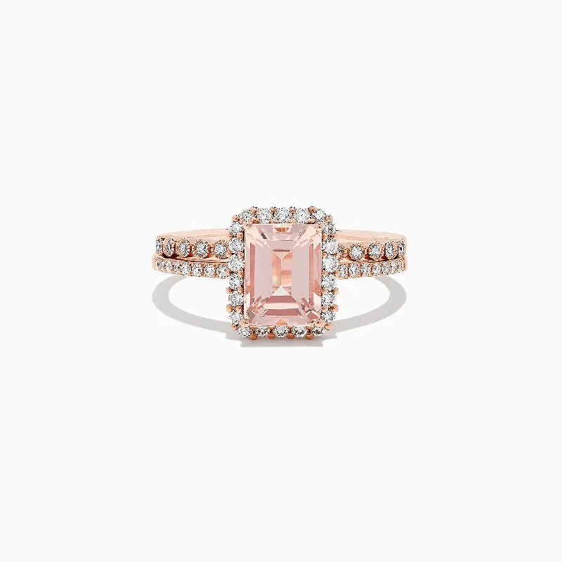 Elevate Your Jewelry Collection With Limited-Time Savings Break Fashion Norms Blush 14K Rose Gold Morganite and Diamond Ring, 1.53 TCW Elevate Your Jewelry Collection With Limited-Time Savings Break Fashion Norms Blush 14K Rose Gold Morganite and Diamond Ring, 1.53 TCW