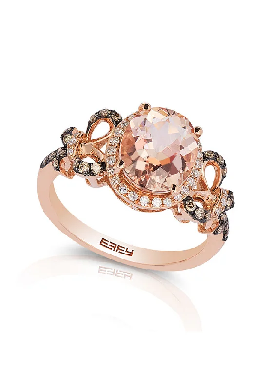 Affordable Gold-Plated Jewelry For Modern Fashion Chic & Cozy Collection Blush 14K Rose Gold Morganite and Diamond Ring, 2.64 TCW Affordable Gold-Plated Jewelry For Modern Fashion Chic & Cozy Collection Blush 14K Rose Gold Morganite and Diamond Ring, 2.64 TCW