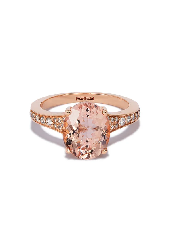 Handmade Pearl Jewelry For Timeless Elegance Stylish Statements Blush 14K Rose Gold Morganite and Diamond Ring, 3.40 TCW Handmade Pearl Jewelry For Timeless Elegance Stylish Statements Blush 14K Rose Gold Morganite and Diamond Ring, 3.40 TCW