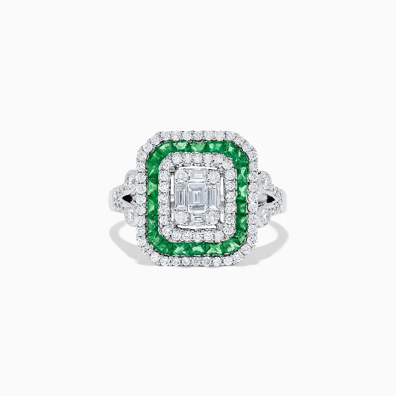 Premium Diamond Jewelry For Unforgettable Moments Comfort Meets Fashion Brasilica 14K White Gold Emerald and Diamond Ring Premium Diamond Jewelry For Unforgettable Moments Comfort Meets Fashion Brasilica 14K White Gold Emerald and Diamond Ring