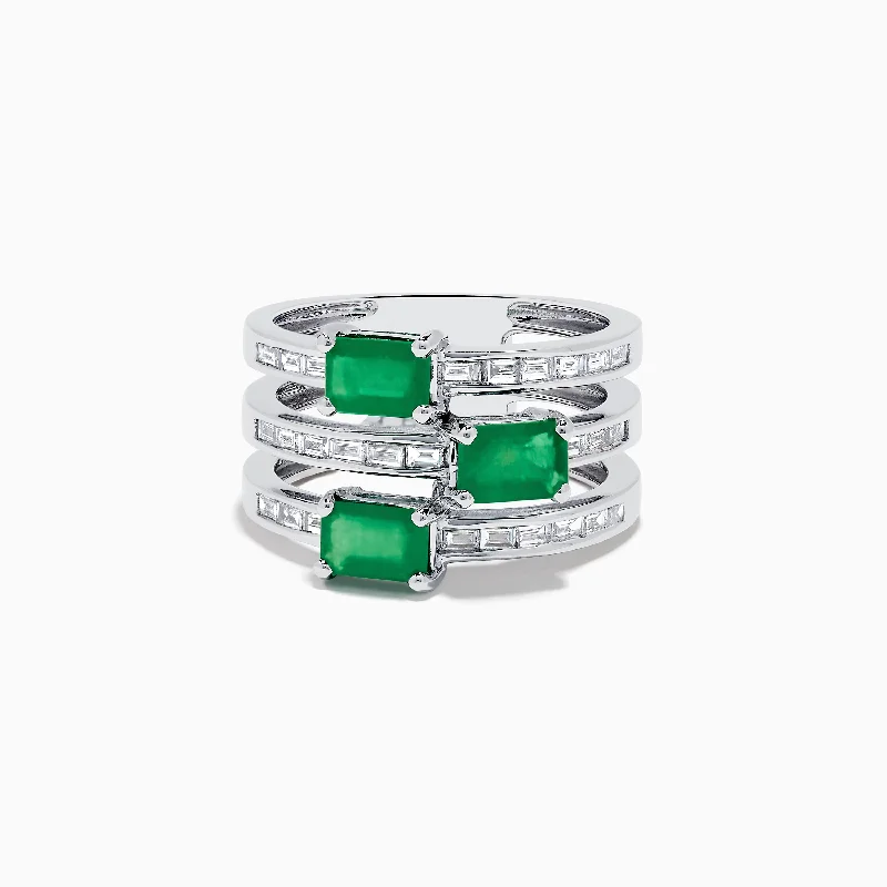 Adjustable Charm Bracelets For A Perfect Fit Trend Leading Collection Brasilica 14K White Gold Emerald and Diamond Ring Adjustable Charm Bracelets For A Perfect Fit Trend Leading Collection Brasilica 14K White Gold Emerald and Diamond Ring