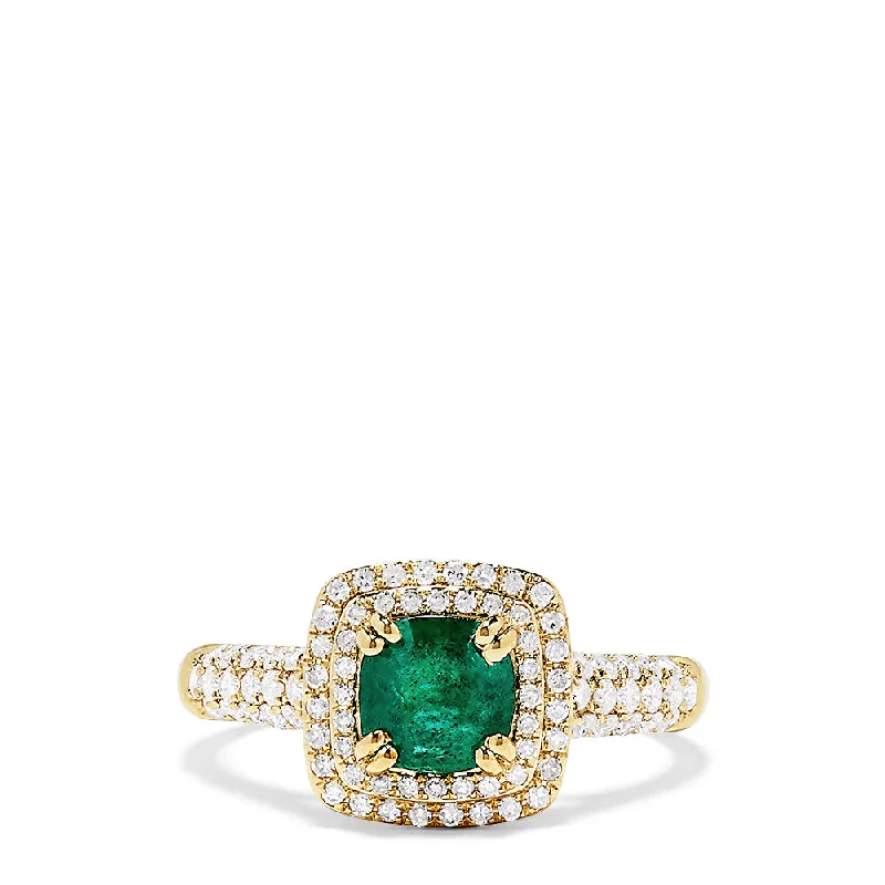 Flash Sale On Exquisite Jewelry – Don't Miss Out Elegant Style Brasilica 14K Yellow Gold Emerald and Diamond Ring, 1.35 TCW Flash Sale On Exquisite Jewelry – Don't Miss Out Elegant Style Brasilica 14K Yellow Gold Emerald and Diamond Ring, 1.35 TCW