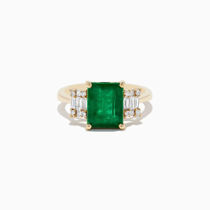 Exclusive Online Discounts On Stylish Jewelry Fashion Sale Brasilica 14K Yellow Gold Emerald and Diamond Ring Exclusive Online Discounts On Stylish Jewelry Fashion Sale Brasilica 14K Yellow Gold Emerald and Diamond Ring