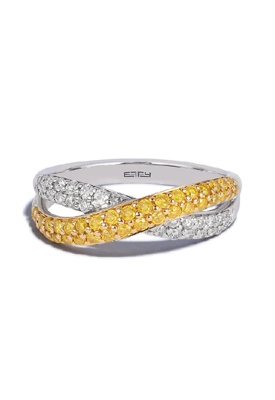 Unique Jewelry Designs Now At Discounted Rates Trendy Styles Canare 14K 2-Tone Gold Yellow and White Diamond Ring, 0.60 TCW Unique Jewelry Designs Now At Discounted Rates Trendy Styles Canare 14K 2-Tone Gold Yellow and White Diamond Ring, 0.60 TCW