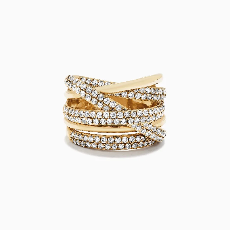 Huge Savings On Timeless Jewelry Collections Premium Fashion D'Oro 14K Yellow Gold Diamond Ring, 1.47 TCW Huge Savings On Timeless Jewelry Collections Premium Fashion D'Oro 14K Yellow Gold Diamond Ring, 1.47 TCW