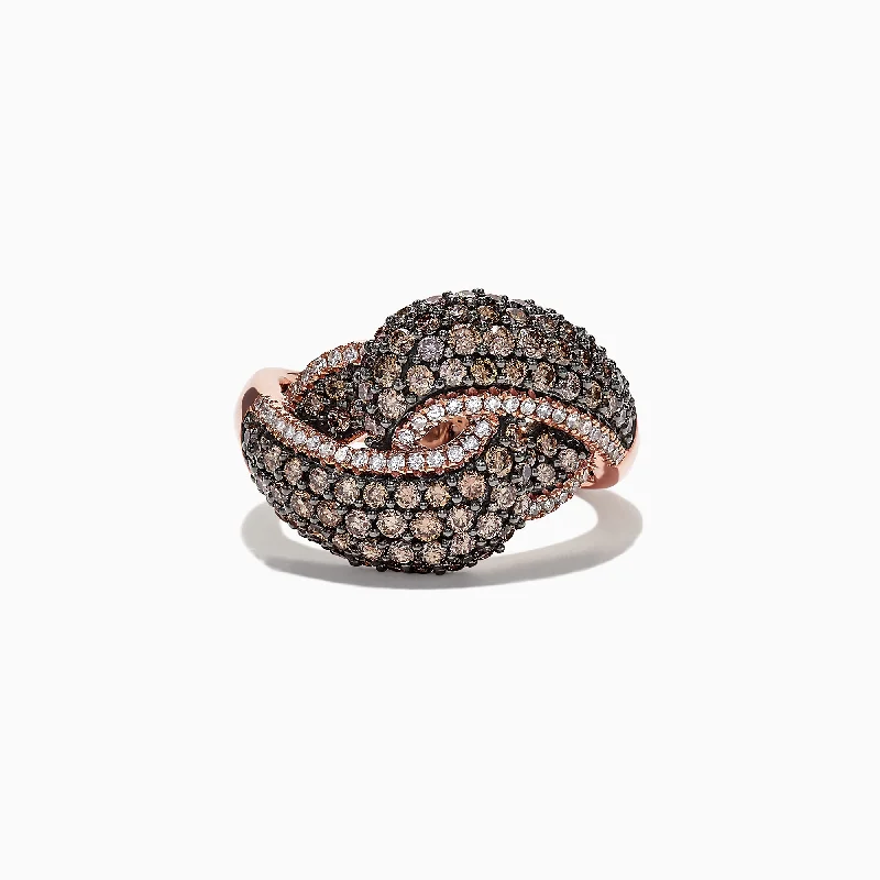 Elegant Jewelry, Exclusive Prices – Shop Now Everyday Elegance Sale 14K Rose Gold Espresso and White Diamond Ring, 1.63 TCW Elegant Jewelry, Exclusive Prices – Shop Now Everyday Elegance Sale 14K Rose Gold Espresso and White Diamond Ring, 1.63 TCW