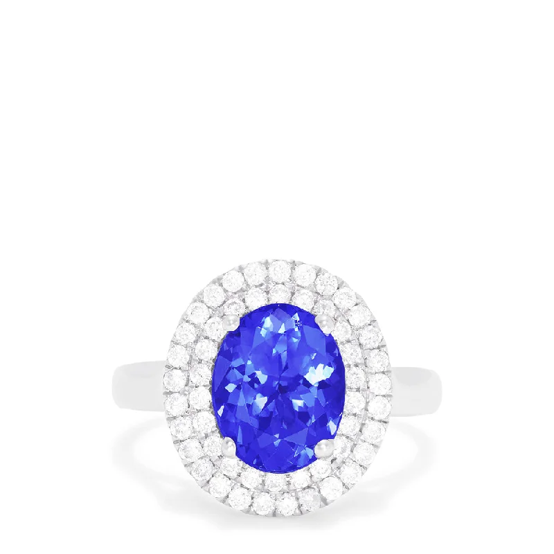 Make Your Outfit Shine With Discounted Jewelry Holiday Attire Sale 14K White Gold Tanzanite and Diamond Ring, 3.13 TCW Make Your Outfit Shine With Discounted Jewelry Holiday Attire Sale 14K White Gold Tanzanite and Diamond Ring, 3.13 TCW