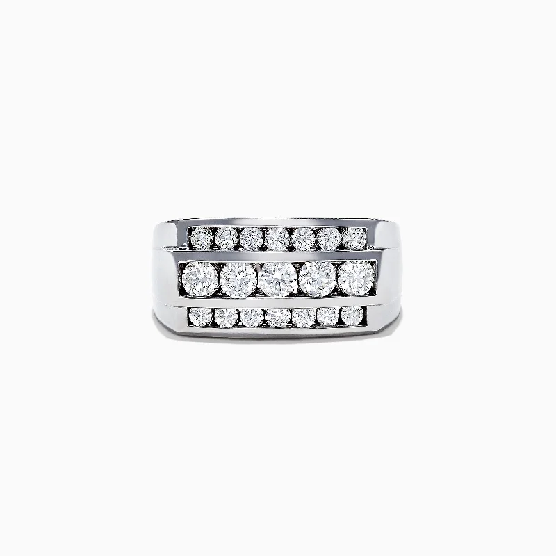 Gorgeous Jewelry, Limited-Time Savings High-End Style Discounts Men's 14K White Gold Diamond Ring, 1.67 TCW Gorgeous Jewelry, Limited-Time Savings High-End Style Discounts Men's 14K White Gold Diamond Ring, 1.67 TCW