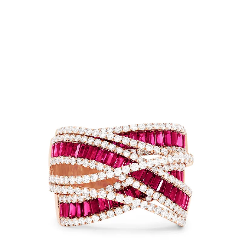 Bestselling Jewelry At Special Promotional Rates Sophisticated Fashion Limited Edition 14K Rose Gold Ruby and Diamond Ring, 4.03 TCW Bestselling Jewelry At Special Promotional Rates Sophisticated Fashion Limited Edition 14K Rose Gold Ruby and Diamond Ring, 4.03 TCW
