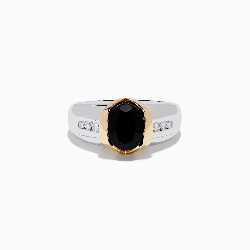 Grab Your Favorite Jewelry At The Lowest Prices Edgy Fashion Deals Men's 14K Two-Tone Onyx and Diamond Ring Grab Your Favorite Jewelry At The Lowest Prices Edgy Fashion Deals Men's 14K Two-Tone Onyx and Diamond Ring