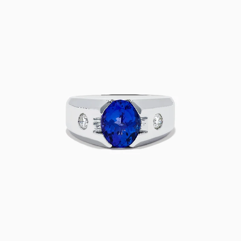 Trending Jewelry Styles Now At Limited-Time Discounts Street Style Discounts Men's 14K Whit e Gold Tanzanite and Diamond Ring Trending Jewelry Styles Now At Limited-Time Discounts Street Style Discounts Men's 14K Whit e Gold Tanzanite and Diamond Ring