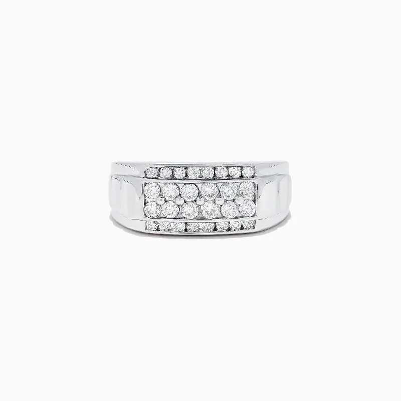 Exclusive Gemstone Jewelry At Special Prices Fashion-Forward Offers Men's 14K White Gold Diamond Ring, 0.96 TCW Exclusive Gemstone Jewelry At Special Prices Fashion-Forward Offers Men's 14K White Gold Diamond Ring, 0.96 TCW