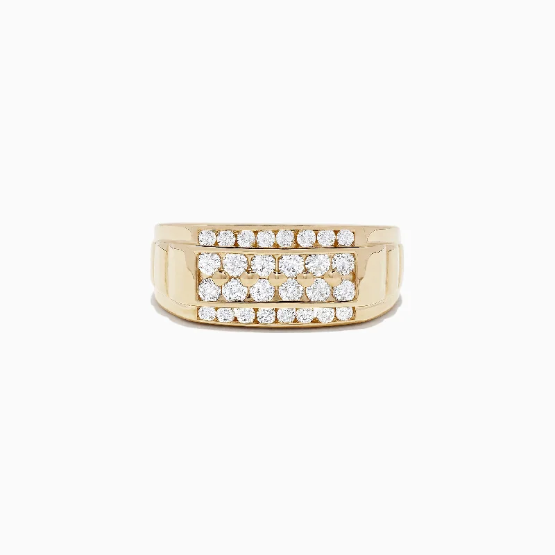 The Biggest Jewelry Sale Of The Year Is Here Casual Yet Chic Sales Men's 14K Yellow Gold Diamond Ring, 0.96 TCW The Biggest Jewelry Sale Of The Year Is Here Casual Yet Chic Sales Men's 14K Yellow Gold Diamond Ring, 0.96 TCW