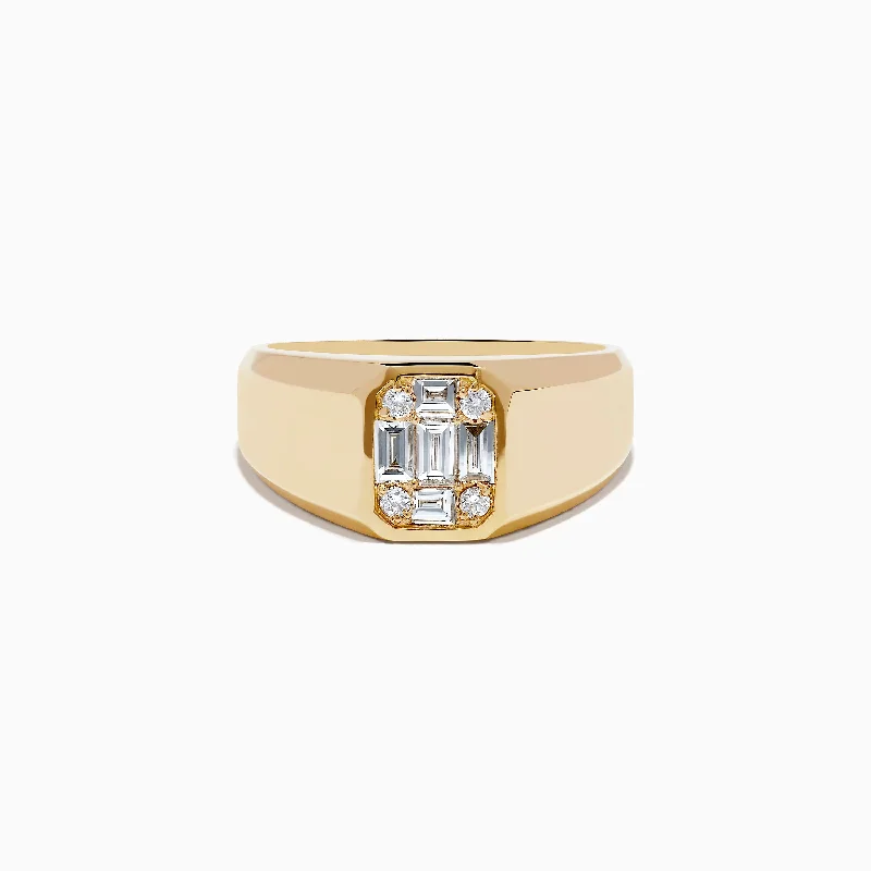 Elegant Jewelry Styles At Budget-Friendly Prices Street Chic Discounts Men's 14K Yellow Gold Diamond Ring Elegant Jewelry Styles At Budget-Friendly Prices Street Chic Discounts Men's 14K Yellow Gold Diamond Ring