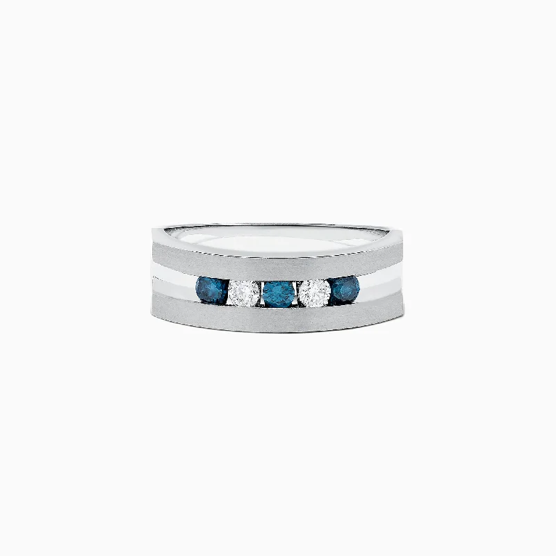 Jewelry Deals That Outshine The Rest Exclusive Deals Online Men's Men's Blue and White Diamond Ring, .49 TCW Jewelry Deals That Outshine The Rest Exclusive Deals Online Men's Men's Blue and White Diamond Ring, .49 TCW