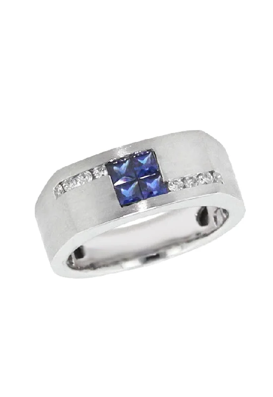 Don't Miss These Dazzling Jewelry Discounts Trendy Fashion Sale Men's Sapphire and Diamond Ring, 0.98 TCW Don't Miss These Dazzling Jewelry Discounts Trendy Fashion Sale Men's Sapphire and Diamond Ring, 0.98 TCW