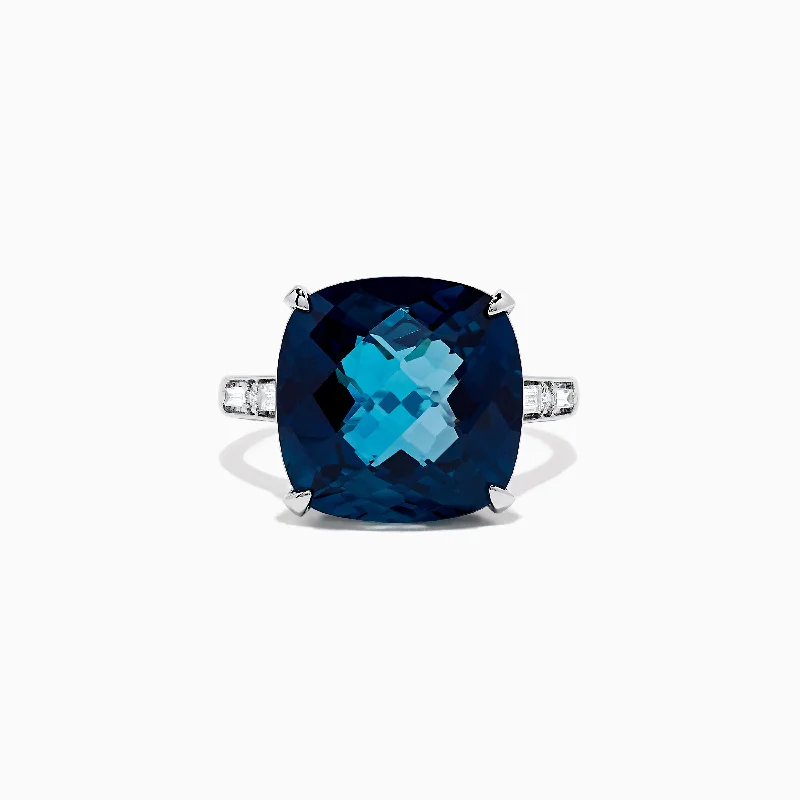Discover Unique Jewelry With Special Limited-Time Offers Flash Sale Starts Ocean Bleu 14K Gold London Blue Topaz and Diamond Ring, 13.54 TCW Discover Unique Jewelry With Special Limited-Time Offers Flash Sale Starts Ocean Bleu 14K Gold London Blue Topaz and Diamond Ring, 13.54 TCW