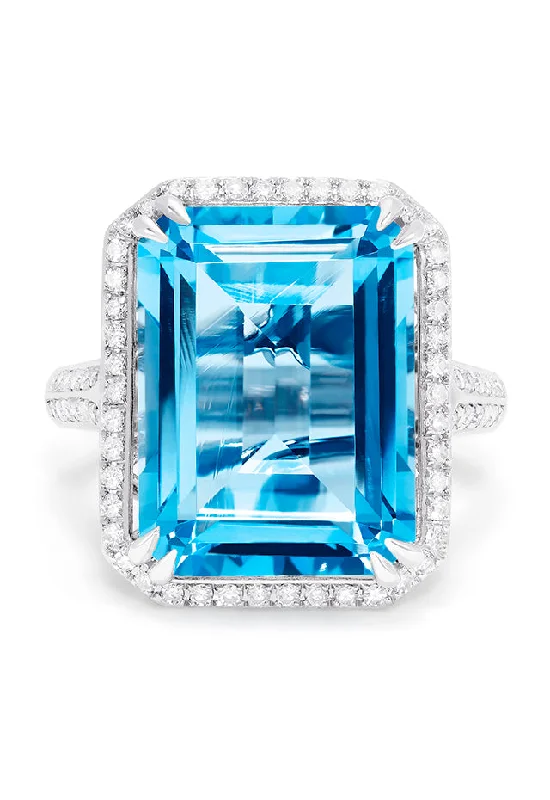 Fashion-Forward Jewelry At Exclusive Discounts Huge Price Cut Ocean Bleu 14K White Gold Blue Topaz and Diamond Ring, 12.21 TCW Fashion-Forward Jewelry At Exclusive Discounts Huge Price Cut Ocean Bleu 14K White Gold Blue Topaz and Diamond Ring, 12.21 TCW