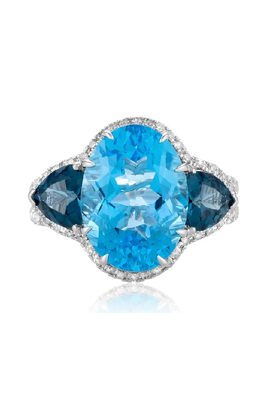 Buy More, Save More On Stunning Jewelry Pieces Flash Sale Now Ocean Bleu 14K White Gold Blue Topaz and Diamond Ring, 9.58 TCW Buy More, Save More On Stunning Jewelry Pieces Flash Sale Now Ocean Bleu 14K White Gold Blue Topaz and Diamond Ring, 9.58 TCW