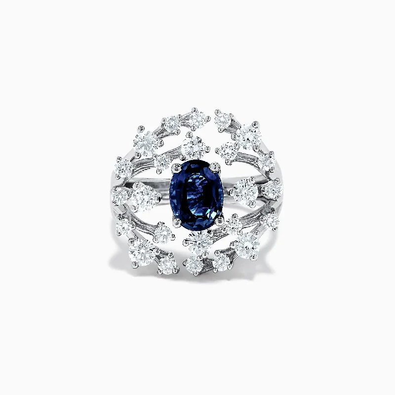 Special Offers On Handcrafted And Designer Jewelry Stay Ahead In Style Royale Bleu 14K White Gold Blue Sapphire and Diamond Ring, 2.67 TCW Special Offers On Handcrafted And Designer Jewelry Stay Ahead In Style Royale Bleu 14K White Gold Blue Sapphire and Diamond Ring, 2.67 TCW
