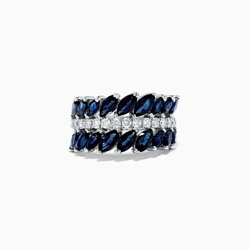Buy More, Save More On Stunning Jewelry Pieces Unleash Your Trend Driven Style Royale Bleu 14K White Gold Blue Sapphire and Diamond Ring, 5.06 TCW Buy More, Save More On Stunning Jewelry Pieces Unleash Your Trend Driven Style Royale Bleu 14K White Gold Blue Sapphire and Diamond Ring, 5.06 TCW