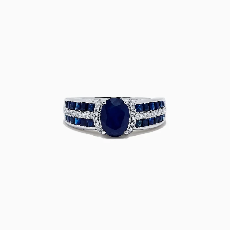 Luxury Jewelry Sale – Sparkle For Less Style Breakthroughs Royale Bleu 14K White Gold Sapphire and Diamond Ring, 2.81 TCW Luxury Jewelry Sale – Sparkle For Less Style Breakthroughs Royale Bleu 14K White Gold Sapphire and Diamond Ring, 2.81 TCW