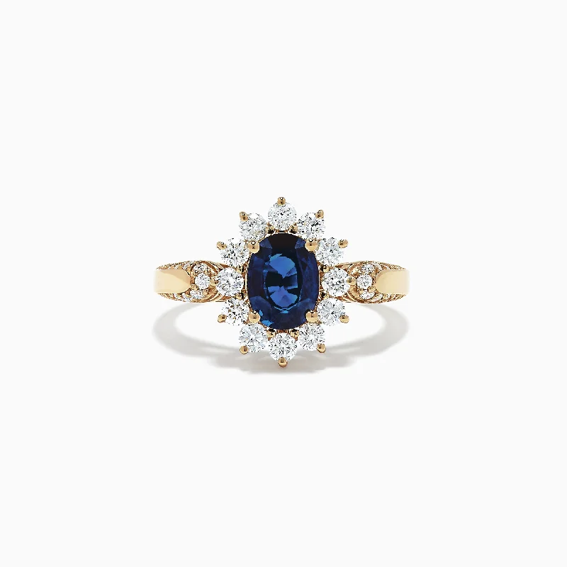 Special Deals On Handcrafted And Designer Jewelry Timeless Elegance Redefined Royale Bleu 14K Yellow Gold Blue Sapphire and Diamond Ring, 2.23 TCW Special Deals On Handcrafted And Designer Jewelry Timeless Elegance Redefined Royale Bleu 14K Yellow Gold Blue Sapphire and Diamond Ring, 2.23 TCW