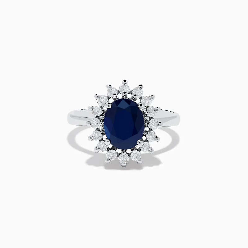 Dazzle With Discounts – Shop Jewelry On Sale New In This Season 14K White Gold Blue Sapphire and Diamond Ring, 2.29 TCW Dazzle With Discounts – Shop Jewelry On Sale New In This Season 14K White Gold Blue Sapphire and Diamond Ring, 2.29 TCW