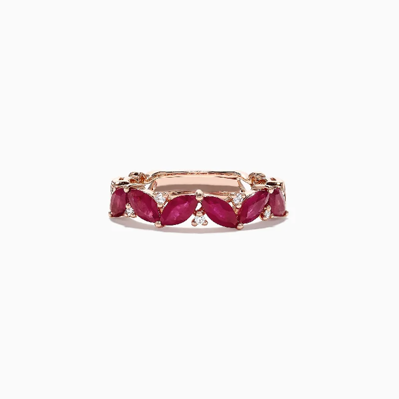 Premium Jewelry At Special Low Prices For A Limited Time Weekend Exclusive Ruby Royale 14K Rose Gold Ruby and Diamond Ring, 2.04 TCW Premium Jewelry At Special Low Prices For A Limited Time Weekend Exclusive Ruby Royale 14K Rose Gold Ruby and Diamond Ring, 2.04 TCW