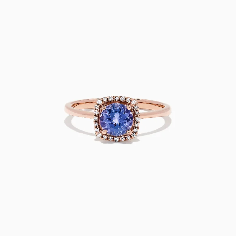 Shop Handcrafted Jewelry At Special Promotional Rates Top Deals Nahla Siri 14K Rose Gold Tanzanite and Diamond Ring, 0.81 TCW Shop Handcrafted Jewelry At Special Promotional Rates Top Deals Nahla Siri 14K Rose Gold Tanzanite and Diamond Ring, 0.81 TCW
