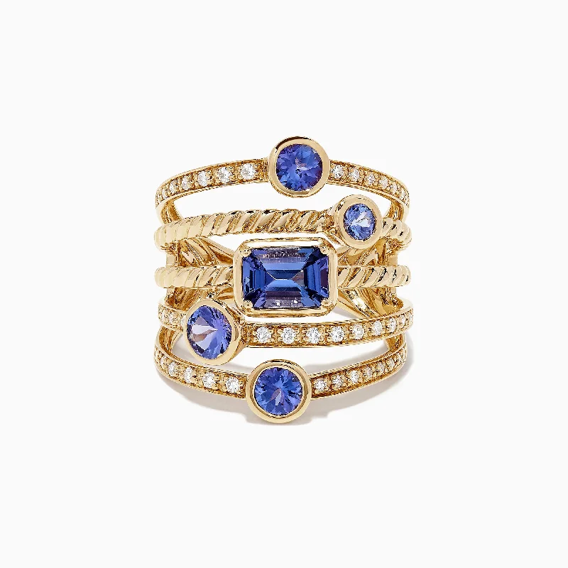 Everyday Jewelry Essentials Now On Sale Best Sellers Nahla Siri 14K Yellow Gold Tanzanite and Diamond Ring, 2.26 TCW Everyday Jewelry Essentials Now On Sale Best Sellers Nahla Siri 14K Yellow Gold Tanzanite and Diamond Ring, 2.26 TCW