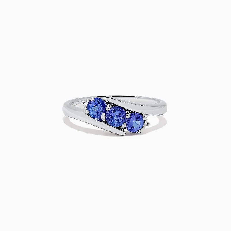 Elevate Your Outfit With Discounted Statement Jewelry Must Haves Nahla Siri Sterling Silver Tanzanite and Diamond Ring, 0.86 TCW Elevate Your Outfit With Discounted Statement Jewelry Must Haves Nahla Siri Sterling Silver Tanzanite and Diamond Ring, 0.86 TCW