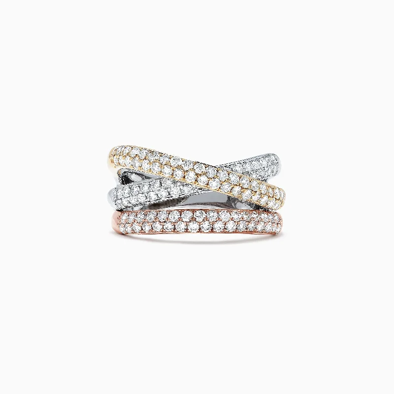 Trending Jewelry Styles Now At Limited-Time Discounts Seasonal Sale Trio 14K Tri-Color Gold Diamond Ring, 0.98 TCW Trending Jewelry Styles Now At Limited-Time Discounts Seasonal Sale Trio 14K Tri-Color Gold Diamond Ring, 0.98 TCW