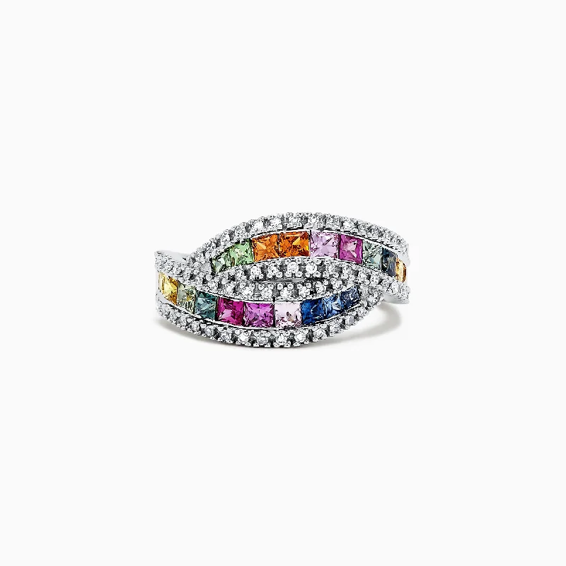 Personalized Jewelry Sale – Meaningful Gifts At Great Prices Seasonal Fashion Watercolors 14K White Gold Multi Sapphire and Diamond Ring, 1.95 TCW Personalized Jewelry Sale – Meaningful Gifts At Great Prices Seasonal Fashion Watercolors 14K White Gold Multi Sapphire and Diamond Ring, 1.95 TCW
