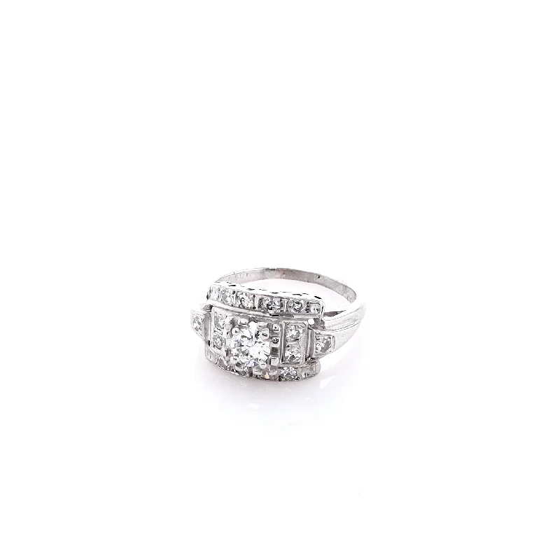 Final Call For Exquisite Jewelry At Reduced Rates Spring Offer Estate 14k White Gold Rose Cut and Round Brilliant Cut Diamond Ring Final Call For Exquisite Jewelry At Reduced Rates Spring Offer Estate 14k White Gold Rose Cut and Round Brilliant Cut Diamond Ring