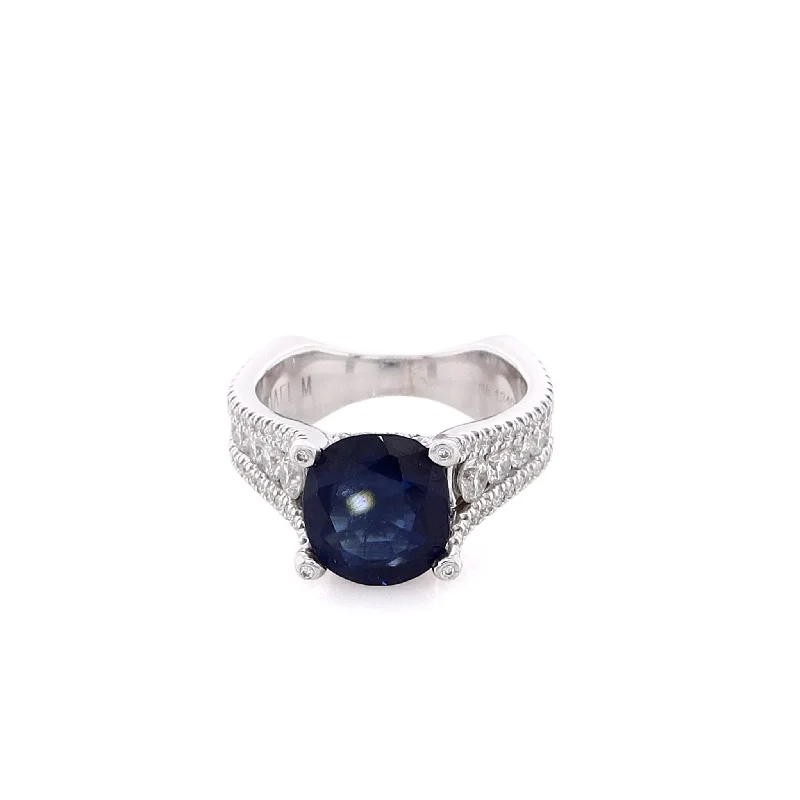 Shine In Style – Shop Jewelry Discounts Today Gift Ideas Estate Michael M 18 Karat White Gold Sapphire and Diamond Ring Shine In Style – Shop Jewelry Discounts Today Gift Ideas Estate Michael M 18 Karat White Gold Sapphire and Diamond Ring