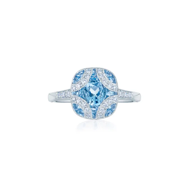 Get Your Favorite Jewelry At The Best Price Vintage-Inspired Style Offers KWIAT Argyle Collection Aquamarine and Diamond Ring R-28115-0-AQUDIA-18KW Get Your Favorite Jewelry At The Best Price Vintage-Inspired Style Offers KWIAT Argyle Collection Aquamarine and Diamond Ring R-28115-0-AQUDIA-18KW