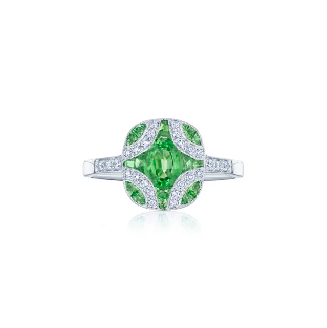 Elegant Jewelry Styles At Budget-Friendly Prices Luxury Casual Deals KWIAT Argyle Collection Tsavorite Garnet and Diamond Ring R-28115-0-TSADIA-18KW Elegant Jewelry Styles At Budget-Friendly Prices Luxury Casual Deals KWIAT Argyle Collection Tsavorite Garnet and Diamond Ring R-28115-0-TSADIA-18KW