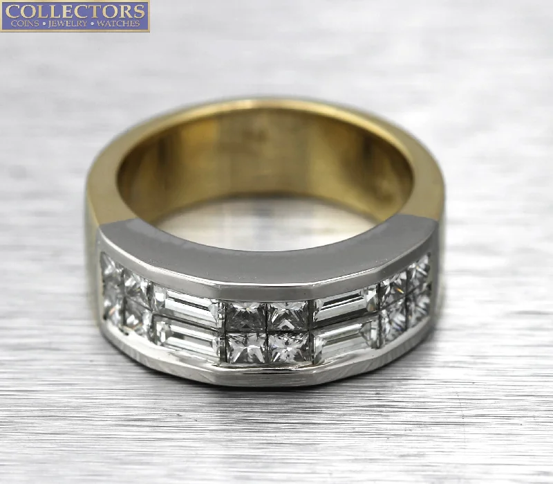 Elegant Jewelry At Unbeatable Offers – Shop Before It's Gone End-Of-Season Clearance Lovely Ladies 18K Yellow White Gold 1.48ctw Princess Baguette Cut Diamond Ring Elegant Jewelry At Unbeatable Offers – Shop Before It's Gone End-Of-Season Clearance Lovely Ladies 18K Yellow White Gold 1.48ctw Princess Baguette Cut Diamond Ring