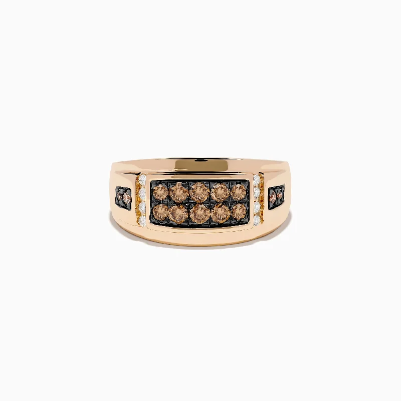 Exclusive Jewelry Sale – Shine For Less Casual Chic Deals Men's 14K Rose Gold Espresso and White Diamond Ring Exclusive Jewelry Sale – Shine For Less Casual Chic Deals Men's 14K Rose Gold Espresso and White Diamond Ring
