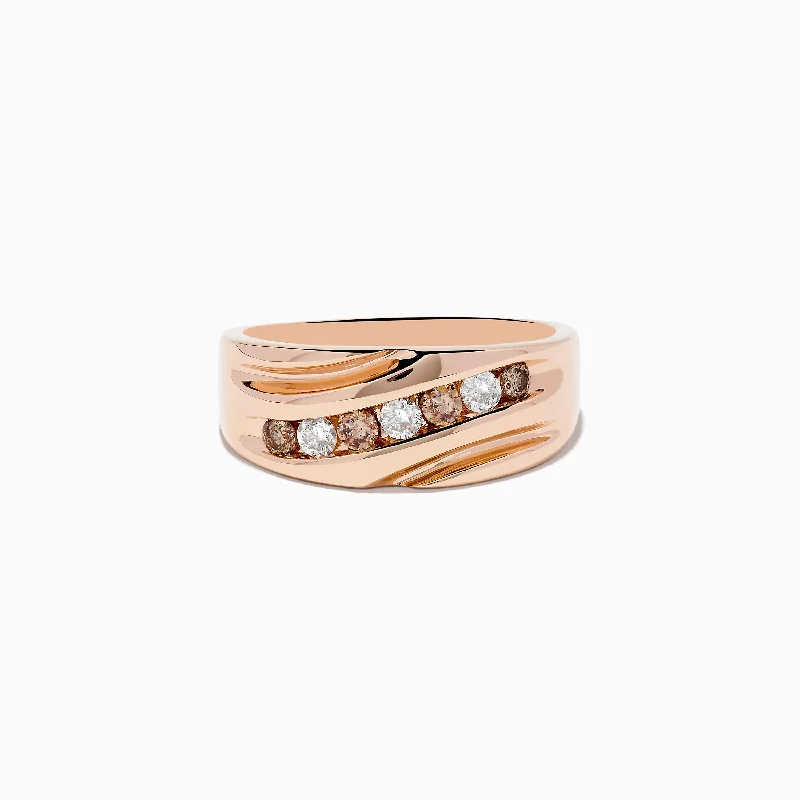 Limited-Stock Jewelry Sale – Once It's Gone, It's Gone Luxury Fashion Discounts Men's 14K Rose Gold Espresso and White Diamond Ring Limited-Stock Jewelry Sale – Once It's Gone, It's Gone Luxury Fashion Discounts Men's 14K Rose Gold Espresso and White Diamond Ring