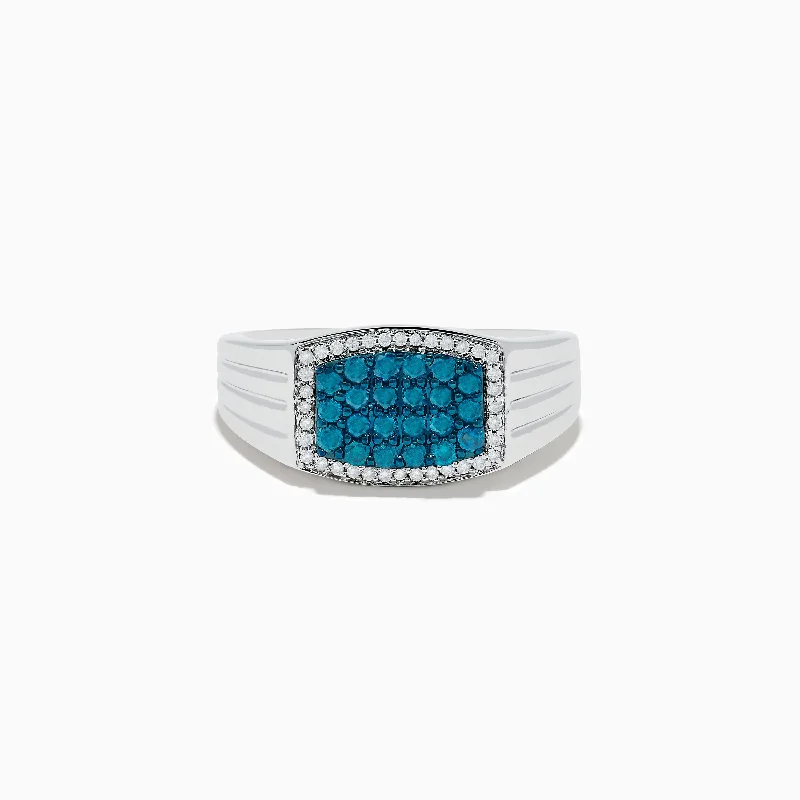 Special Jewelry Deals – Upgrade Your Collection Sporty Fashion Offers Men's 14K White Gold Blue and White Diamond Ring Special Jewelry Deals – Upgrade Your Collection Sporty Fashion Offers Men's 14K White Gold Blue and White Diamond Ring