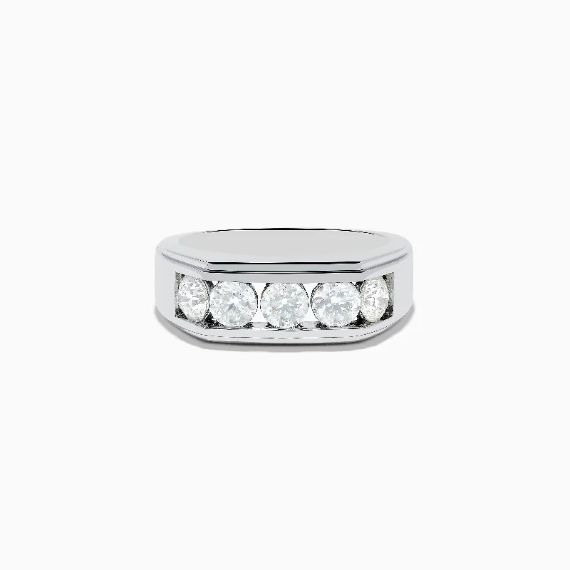 Timeless Jewelry At Special Discount Rates Avant-Garde Style Promotions Men's 14K White Gold Diamond Ring
