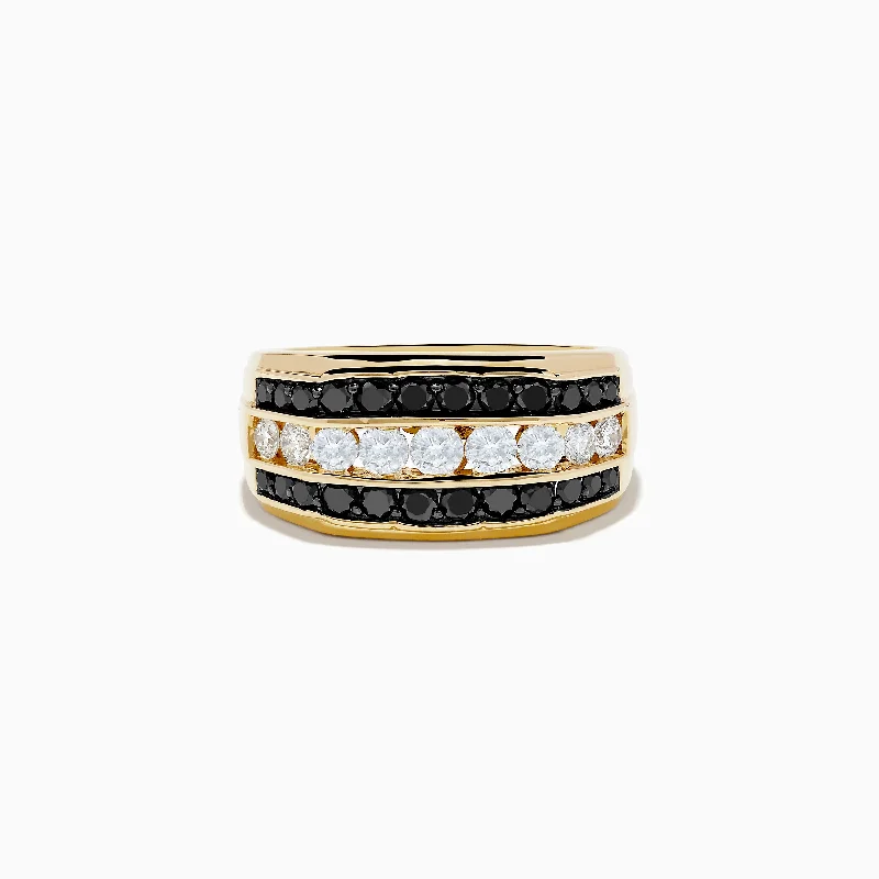 Buy More, Save More – Special Jewelry Discounts Feminine Style Promotions Men's 14K Yellow Gold Black and White Diamond Ring Buy More, Save More – Special Jewelry Discounts Feminine Style Promotions Men's 14K Yellow Gold Black and White Diamond Ring