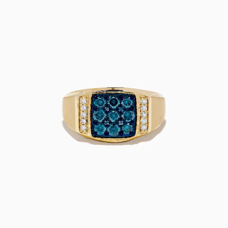 Unmissable Jewelry Sale – Shop Before It's Too Late Sophisticated Street Style Offers Men's 14K Yellow Gold Blue and White Diamond Ring Unmissable Jewelry Sale – Shop Before It's Too Late Sophisticated Street Style Offers Men's 14K Yellow Gold Blue and White Diamond Ring