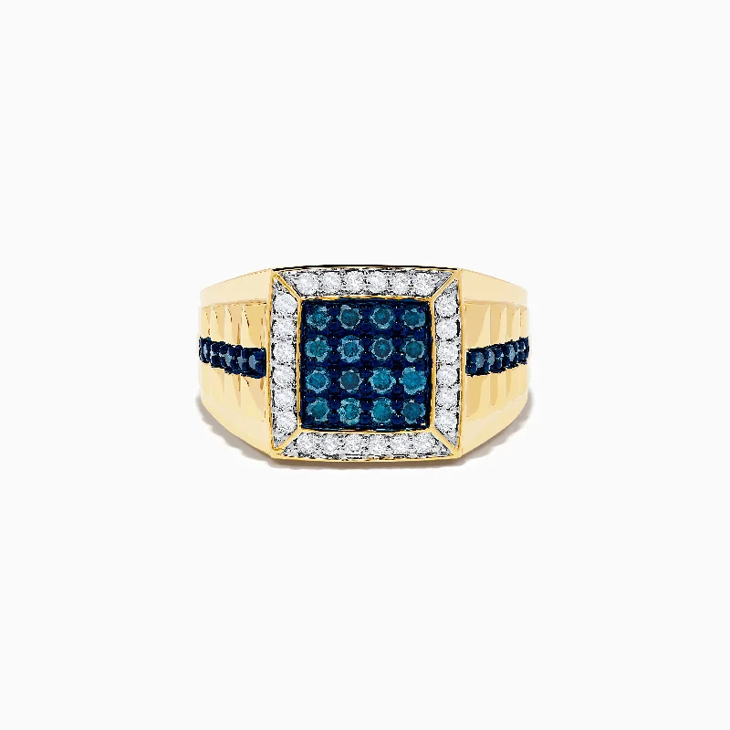 Exclusive Jewelry Markdowns – Limited-Time Offer Limited Time Offers Men's 14K Yellow Gold White and Blue Diamond Ring Exclusive Jewelry Markdowns – Limited-Time Offer Limited Time Offers Men's 14K Yellow Gold White and Blue Diamond Ring