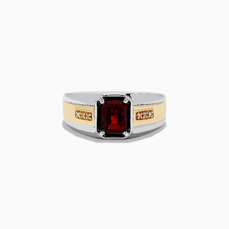 Once-A-Year Jewelry Deals – Shop Before They’Re Gone Flash Sale Fever Men's Sterling Silver and 18K Gold Garnet and Diamond Ring Once-A-Year Jewelry Deals – Shop Before They’Re Gone Flash Sale Fever Men's Sterling Silver and 18K Gold Garnet and Diamond Ring